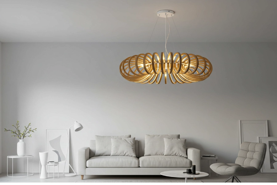 لوستر چوبی برای پذیرایی