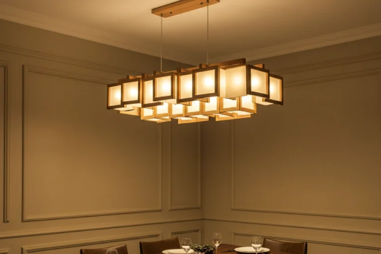 لوستر چوبی برای پذیرایی