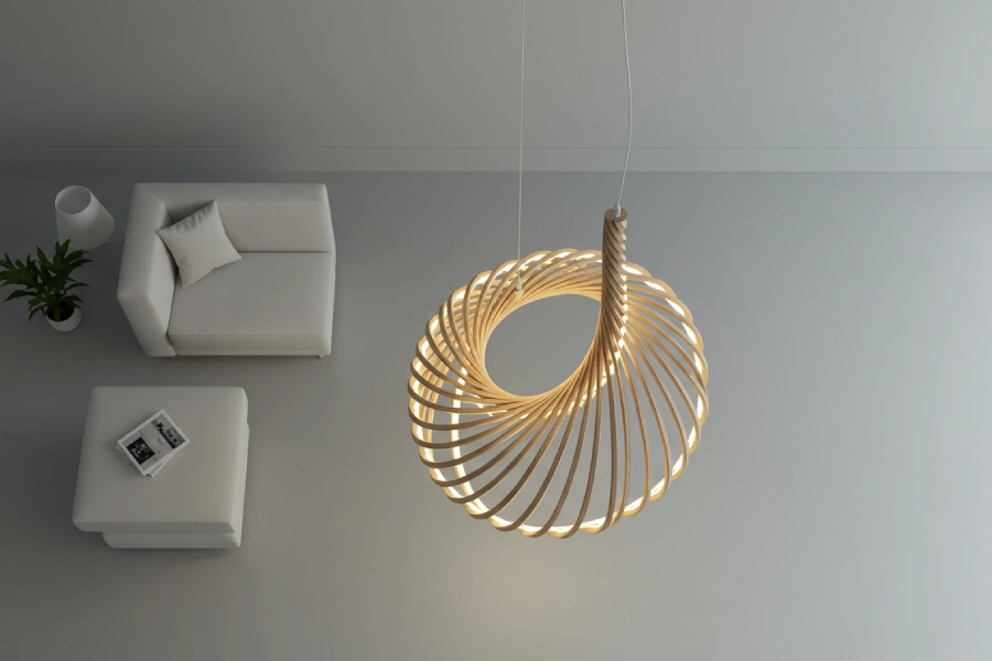 لوستر چوبی برای پذیرایی