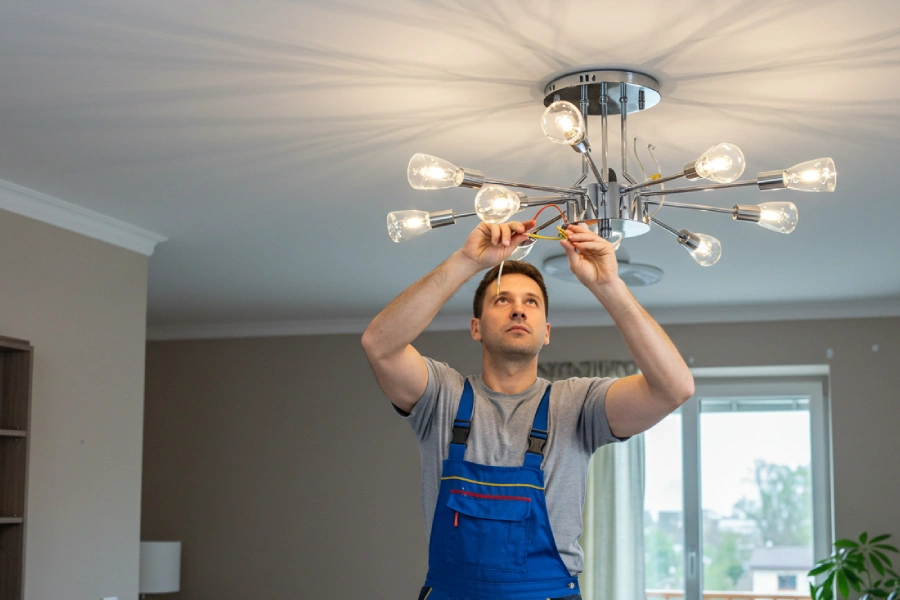 نحوه سیم کشی لوستر